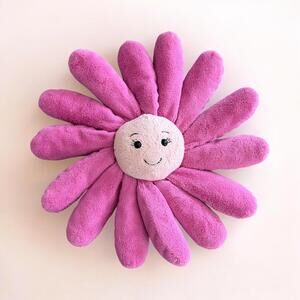 Jellycat Pink Plush Flower Pillow